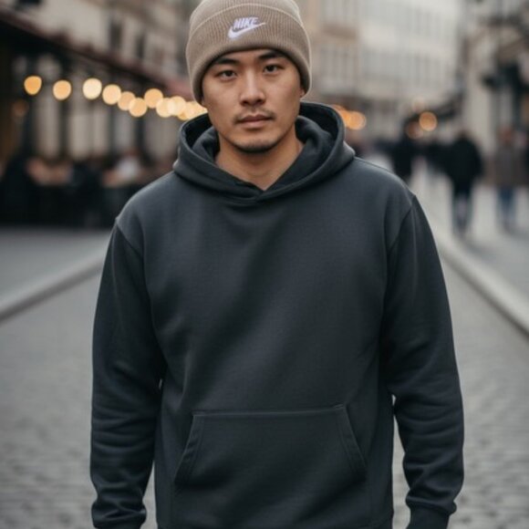 Nike Peak Futura Beanie Khaki / White Logo Unisex Knit Hat, NWT - Picture 2 of 2